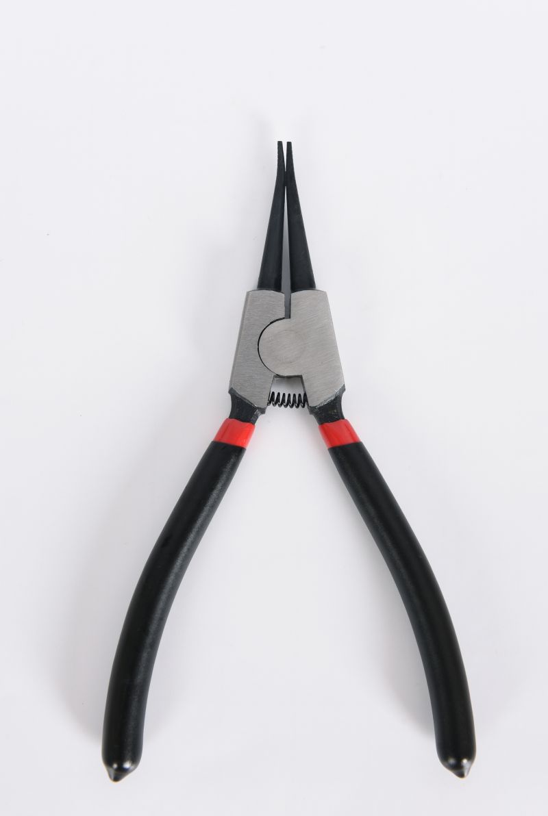 Japanese-style External Circlip Pliers with Straight Tips