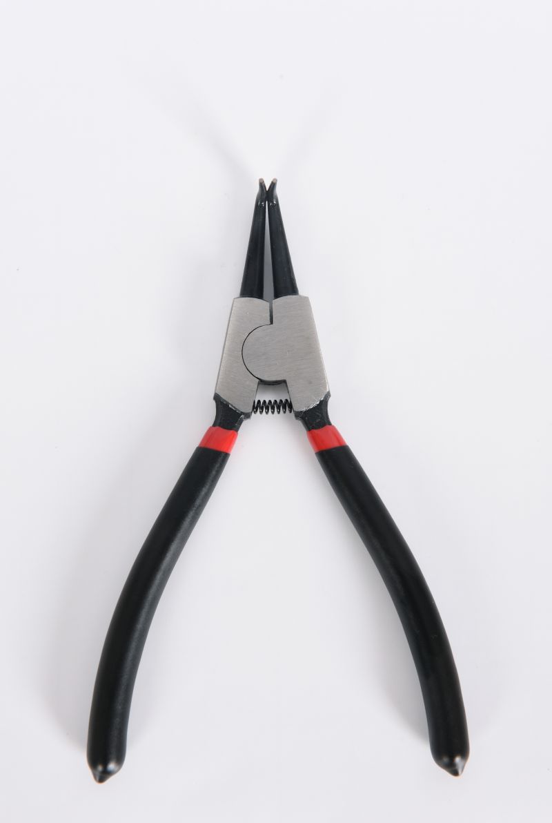 Japanese-style External Circlip Pliers with Bent Tips
