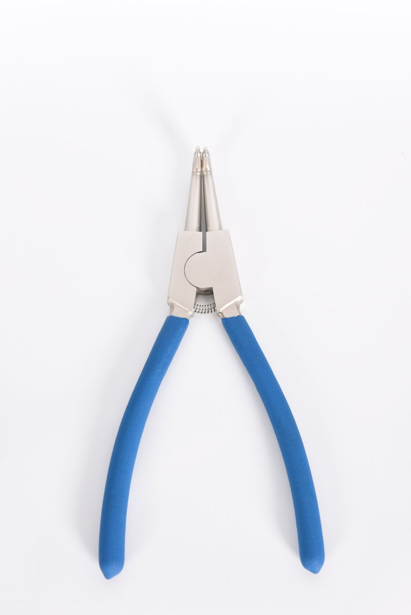 American-Style External Circlip Pliers with Bent Tips